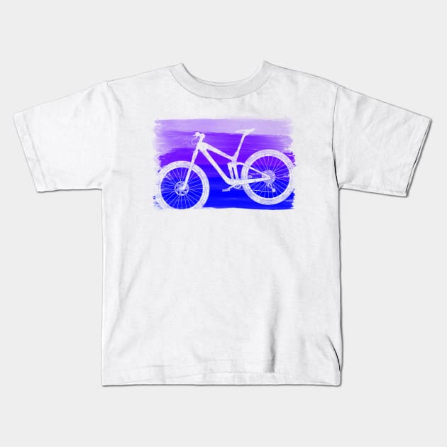 Mountain Bike Kids T-Shirt by TheWanderingFools